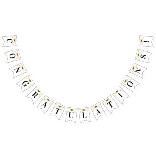 Coquette Yellow Bow Congratulations Graduation Bunting
