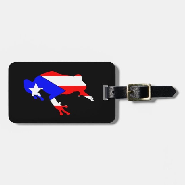 coqui flag luggage tag (Front Horizontal)
