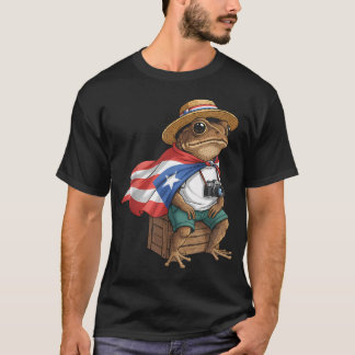Coqui Frog Puerto Rico Flag Puerto Rican Taino T-Shirt