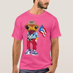 Coqui Frog Puerto Rico Flagaino Boricua Hispanic H T-Shirt
