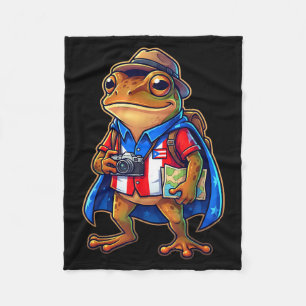 Coqui frog puerto rico rican flag boricua herencia fleece blanket