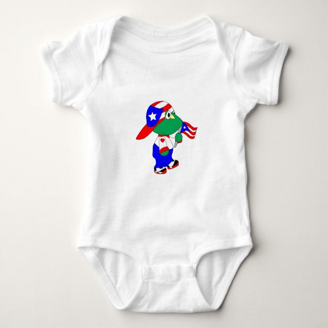 Coqui Puerto Rico Pride Baby Bodysuit (Front)