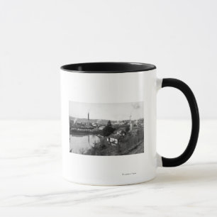 Coquille, OR Town View and Lumber Mills Mug