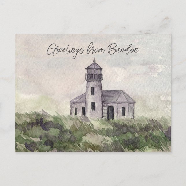 Coquille River Lighthouse Bandon Oregon Postcard (Front)
