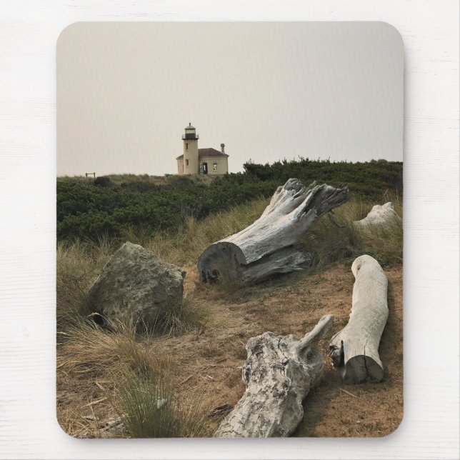 Coquille River Lighthouse, OR Mouse Pad (Front)