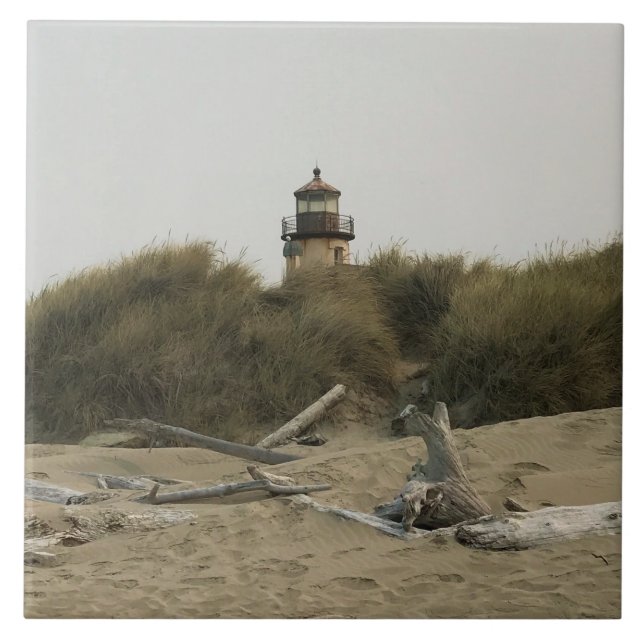 Coquille River Lighthouse, OR Tile (Front)