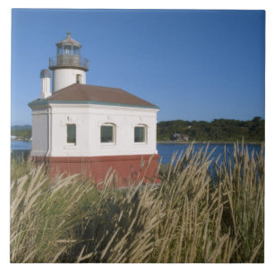 Coquille River lighthouse, Oregon, USA Tile