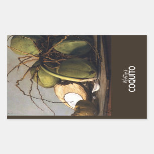 Coquito Coconut Classic Marketing Rectangular Sticker