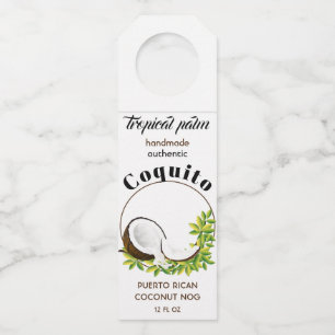 Coquito Coconut Tropical Fruit Bottle Tag