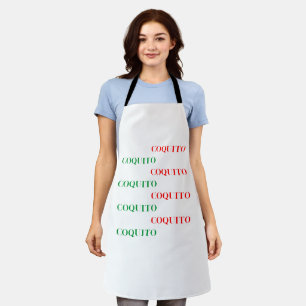 Coquito Green and Red Apron