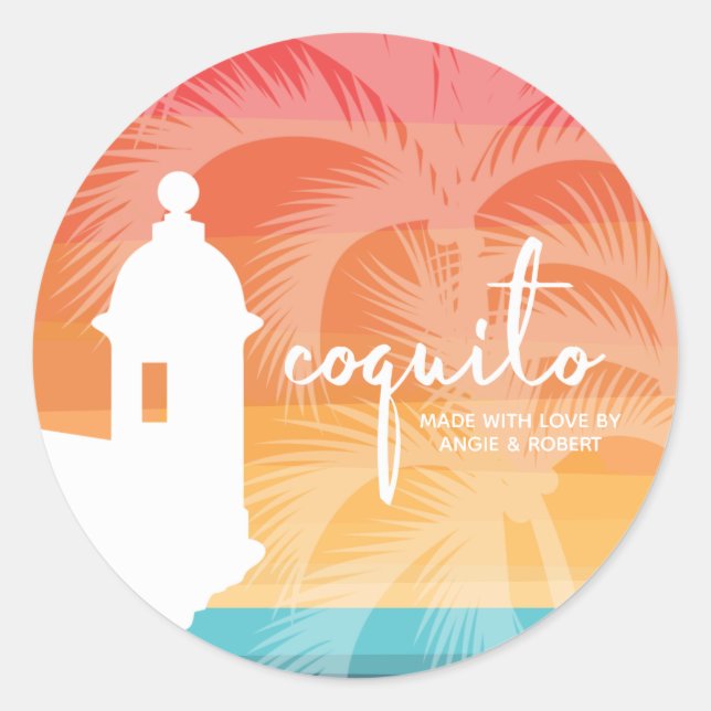 Coquito Palm Tree Sticker (Front)
