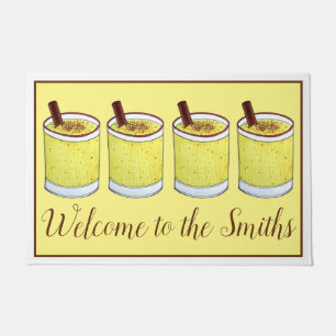 Coquito PR Puerto Rican Eggnog Christmas Holiday  Doormat