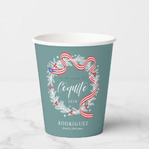 Coquito Puerto Rican Flag Paper Cup