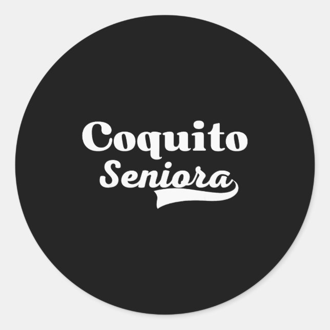 Coquito Seniora Latino Christmas Puerto Rican Drin Classic Round Sticker (Front)