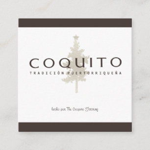 Coquito Tradicion Puertorriquena Square Business Card