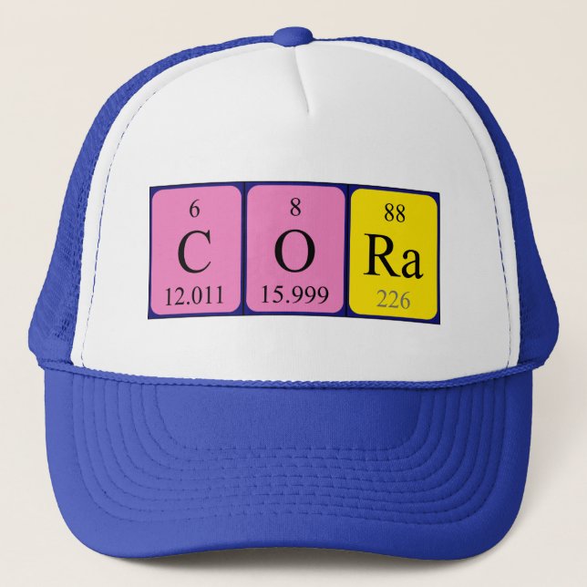 Cora periodic table name hat (Front)