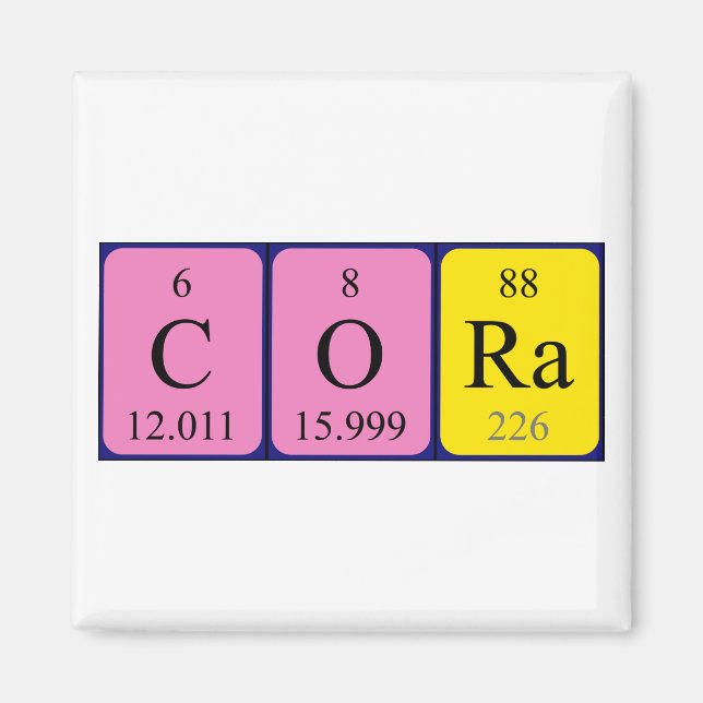 Cora periodic table name magnet (Front)