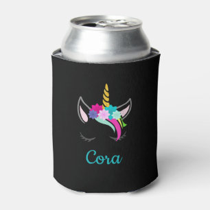 Cora Rainbow Unicorn Name T-Shirt Can Cooler