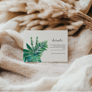 CORA Tropical Beach Palm Leaf Save the Date Invitation