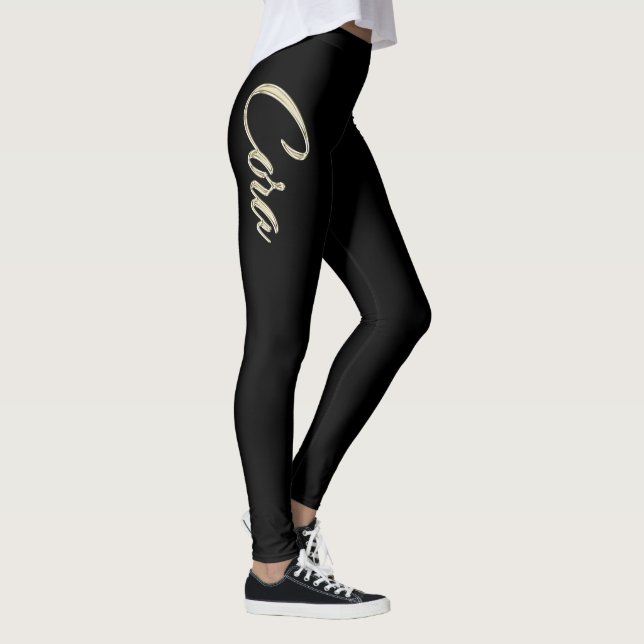 Cora white Handwriting trousers Leggings (Right)