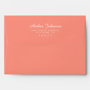 Coral 5 x 7 Pre-Addressed Envelopes