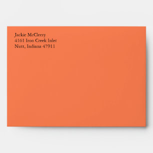 Coral A7 5x7 Custom Pre-addressed Envelopes