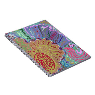 "Coral" Abstract Art Spiral Notebook