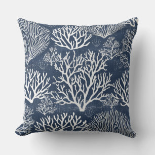 Coral Accent Pillow Coastal Throw Pillows