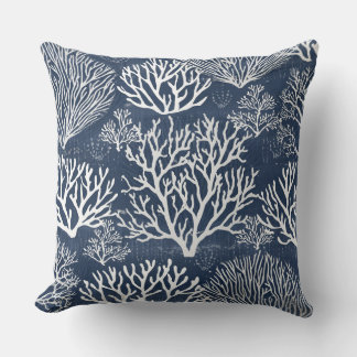 Coral Accent Pillow | Coastal Throw Pillows