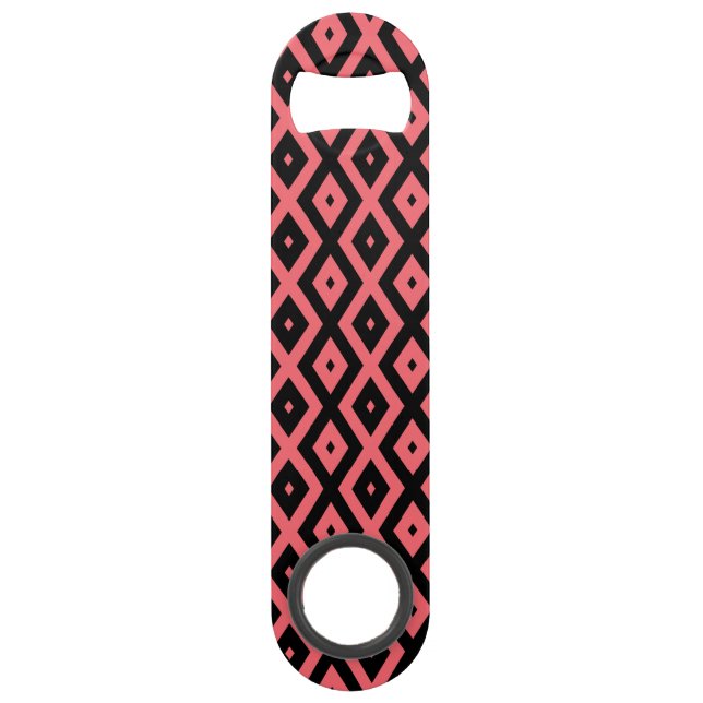 Coral and black diamond pattern (Front)