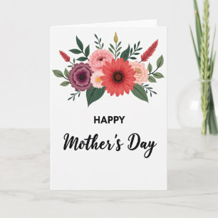 Coral And Brown Happy Card