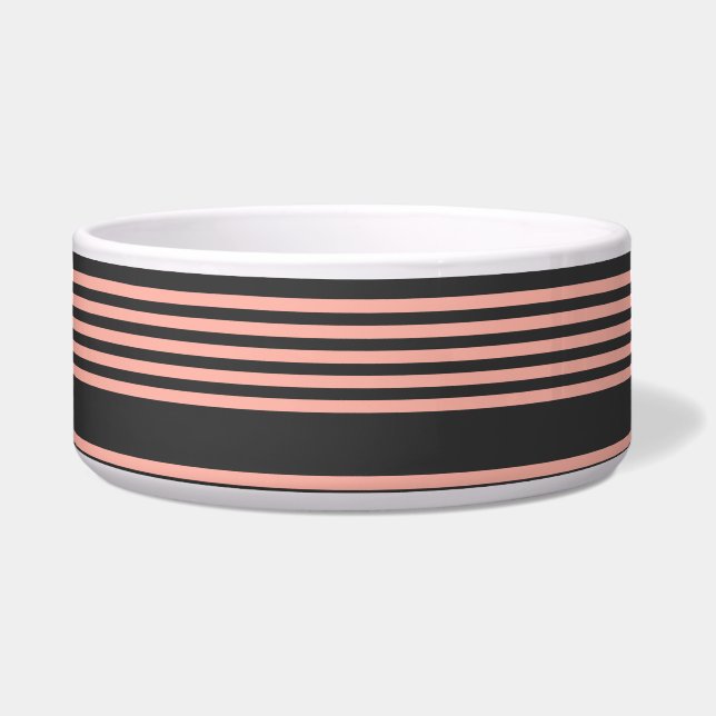 Coral and charcoal five stripe pattern (Front)