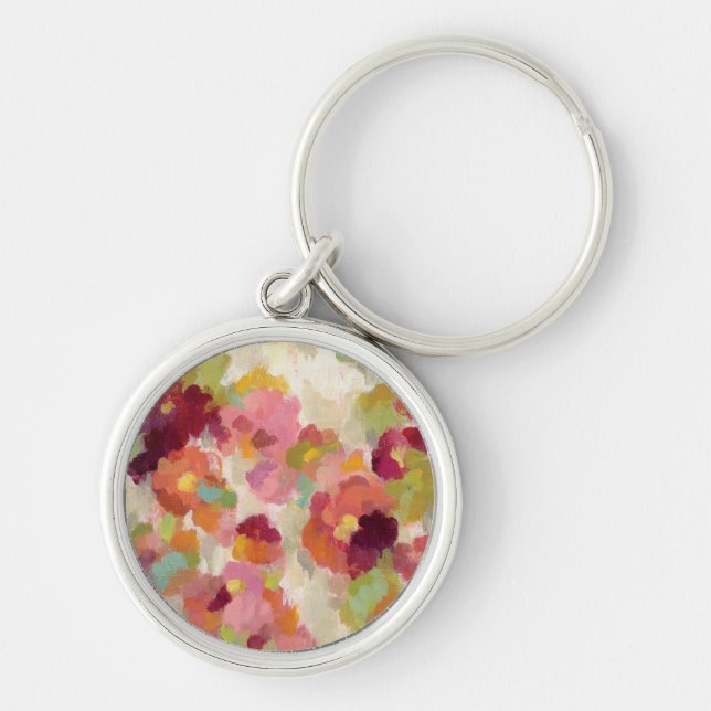 Coral and Emerald Garden Key Ring (Front)