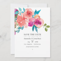 Coral and Fandango Floral Wedding Photo