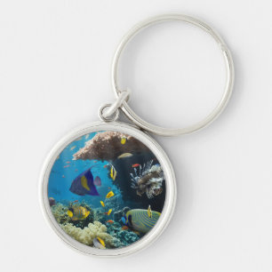 Coral and fish in the Red Sea, Egypt Key Ring