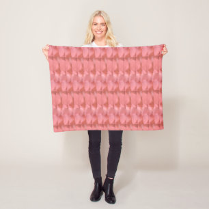 Coral And Peach Fleece Blanket
