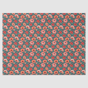 Coral and Pink Chinoiserie Tissue Paper