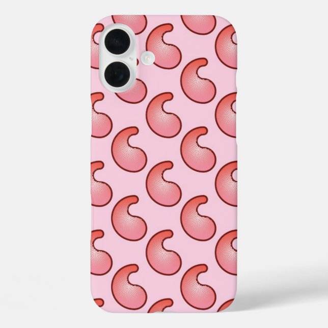 Coral and pink paisley pattern Case-Mate iPhone case (Back)