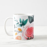 Coral and Pink Roses Coffee Mug<br><div class="desc">Hand-painted floral watercolor design by Bethany Eden</div>