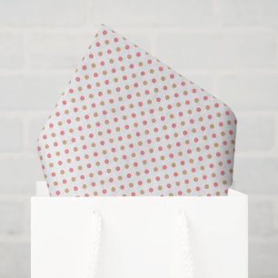 Coral and Sand Polka Dot Spot Tissue Paper