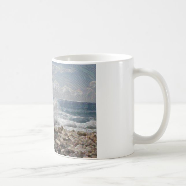 Coral and Waves Coffee Mug (Right)