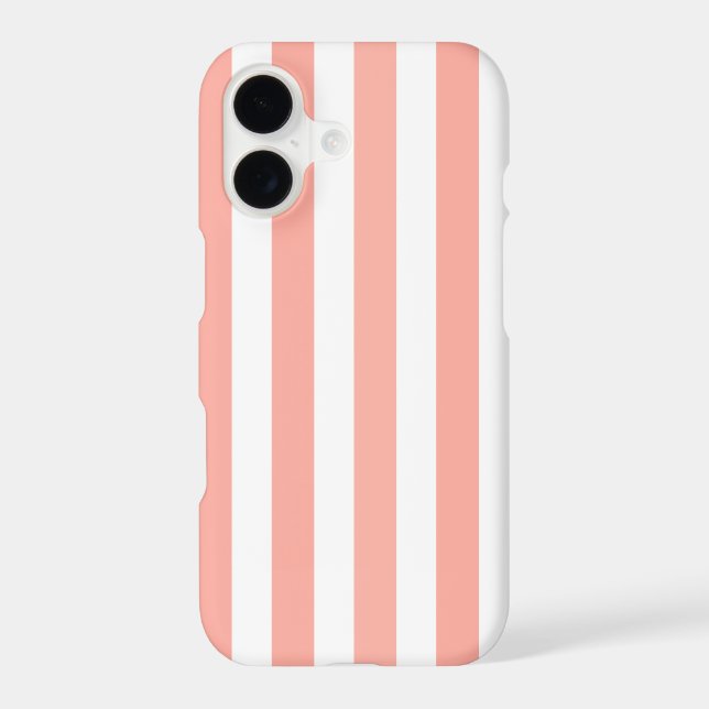 Coral and white candy stripes (Back)