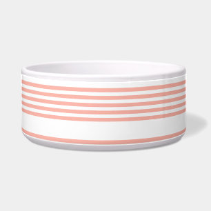 Coral and white five stripe pattern