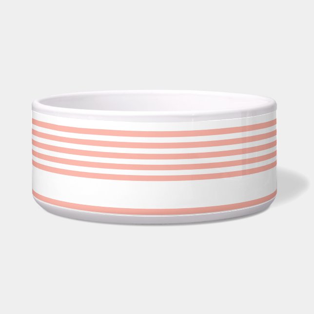 Coral and white five stripe pattern (Front)