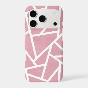 Coral and white mosaic pattern