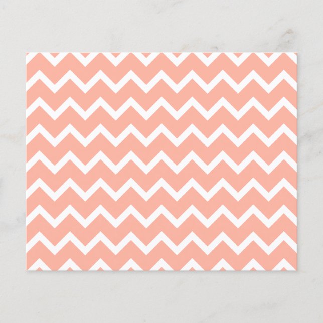 Coral and White Zig Zag Pattern. (Front)