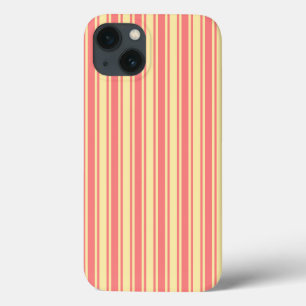 Coral and yellow candy stripes Case-Mate iPhone ca 13 Case