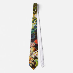 Coral anemones tie