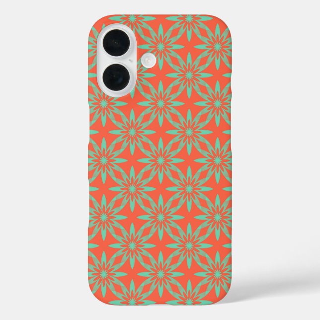 Coral Aquamarine Flower Seamless Pattern Case-Mate iPhone Case (Back)