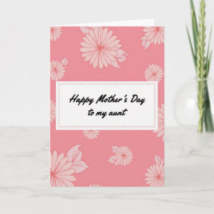 Coral Aunt Mothers Day Card